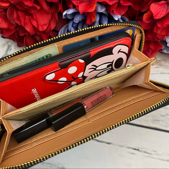 Gray Mickey Mouse Clutch Wallet Checkbook - Picture 7 of 10